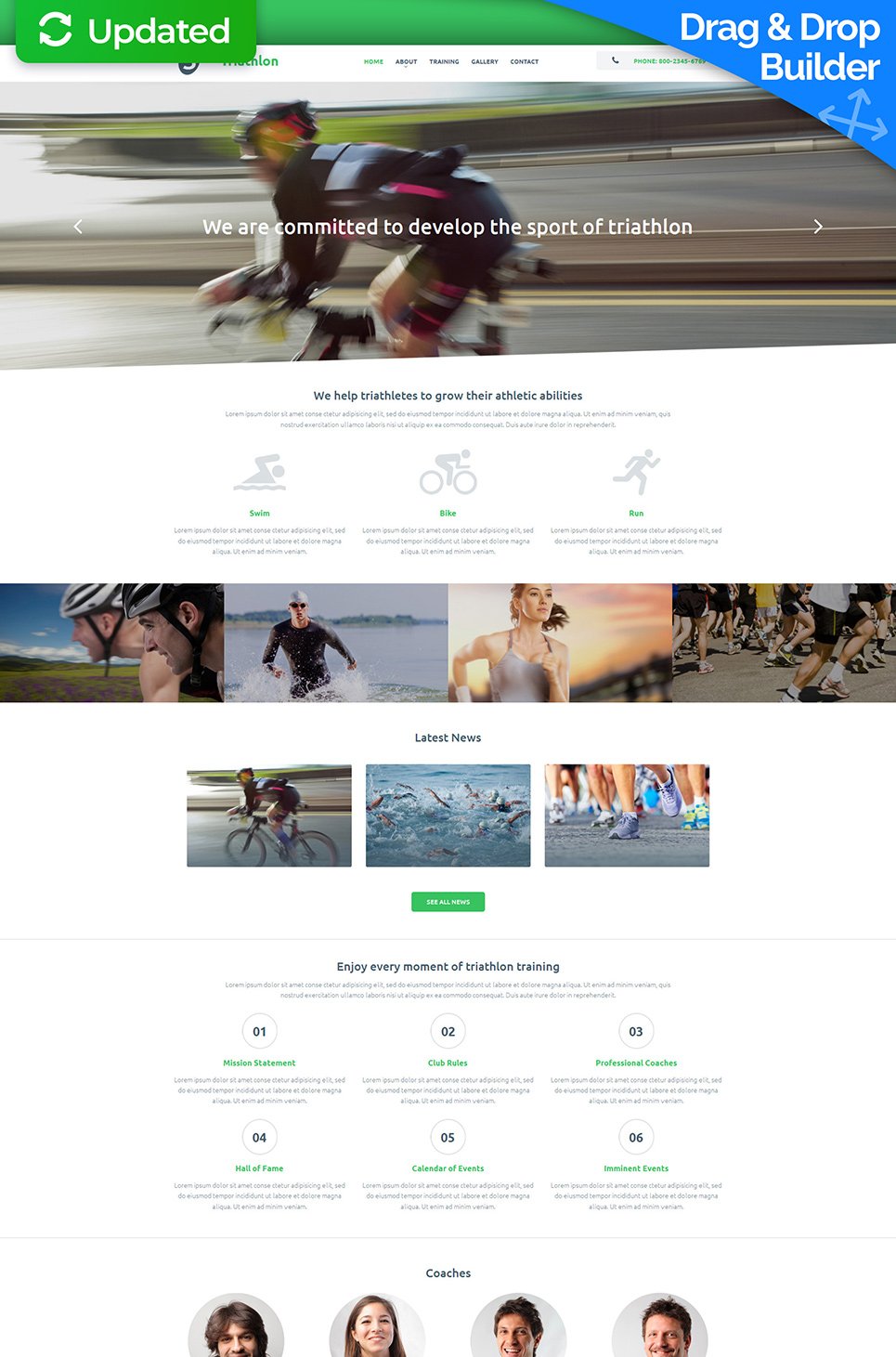 Sport Responsive Moto CMS 3 Template New Screenshots BIG