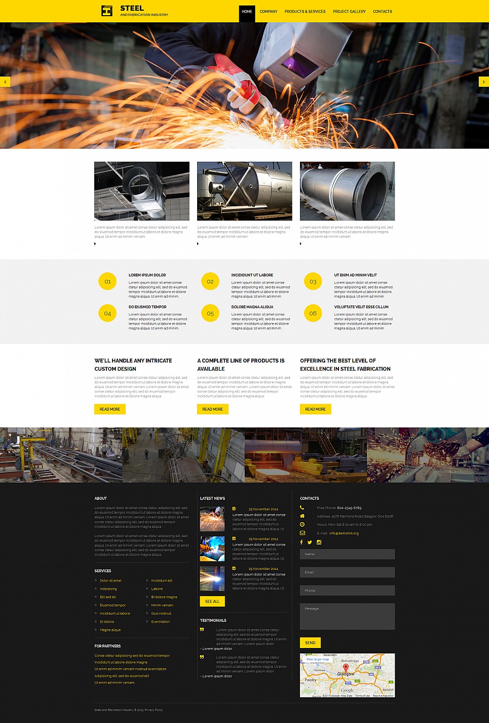 Steelworks Responsive Moto CMS 3 Template New Screenshots BIG