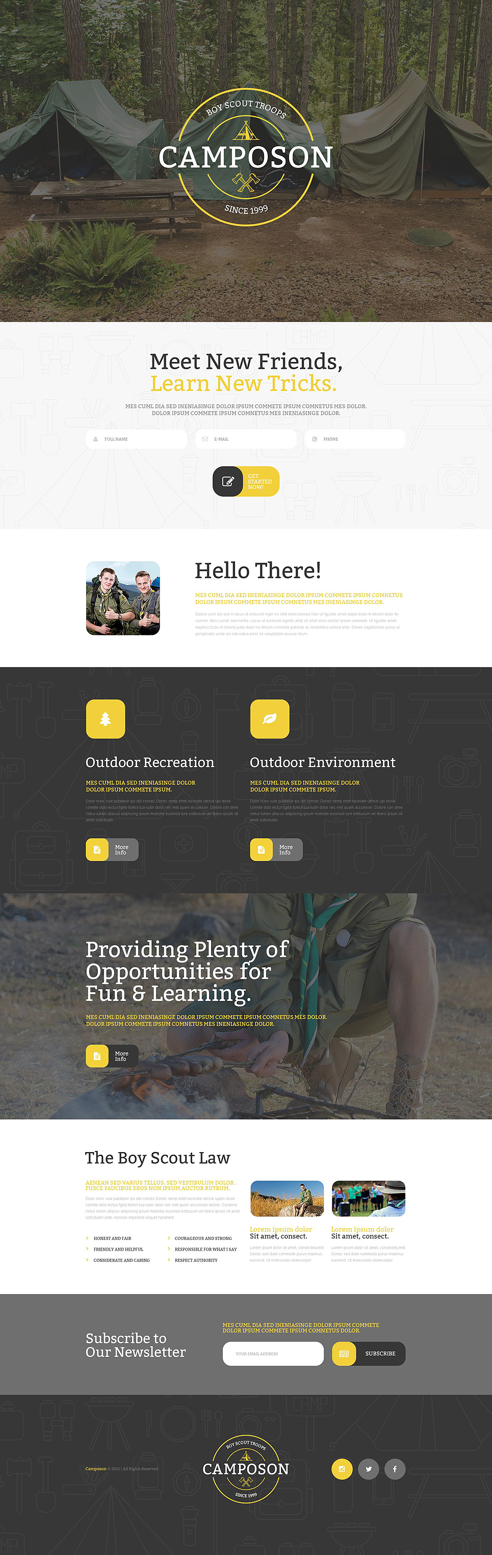 Summer Camp Responsive Landing Page Template New Screenshots BIG