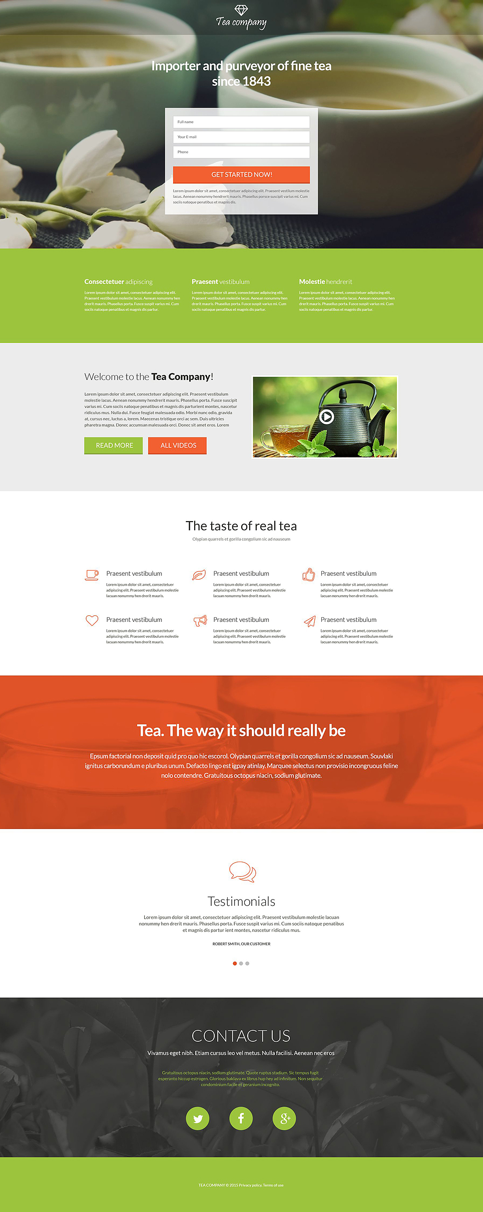 Tea Shop Responsive Landing Page Template New Screenshots BIG