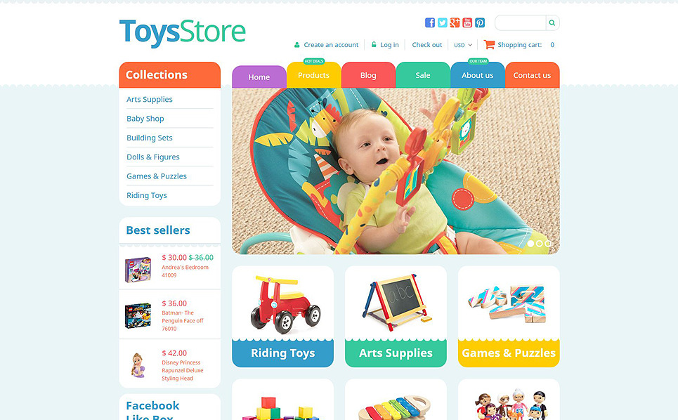 Toy Store Responsive Shopify Theme #55164