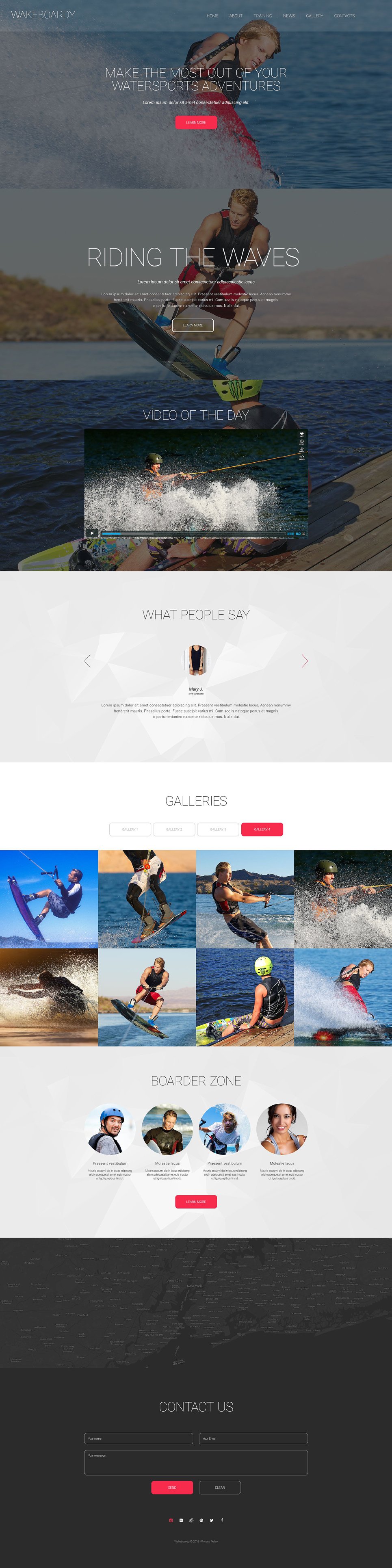 Wakeboardy Website Template New Screenshots BIG