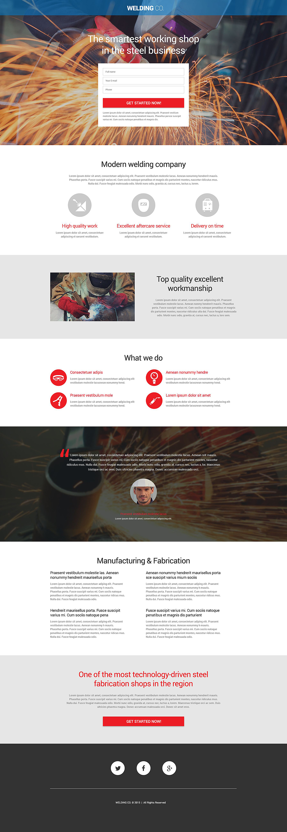 Welding Responsive Landing Page Template New Screenshots BIG