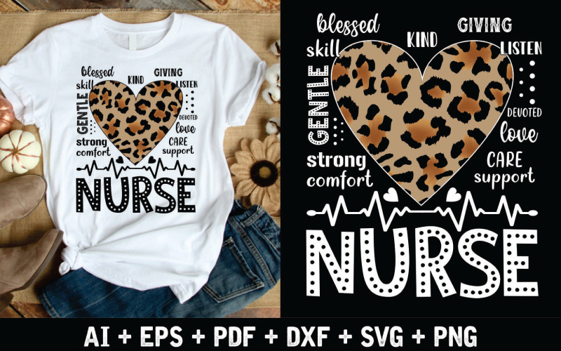 Blessed Kind Giving Nurse Word-Art Shirt Design T-shirt