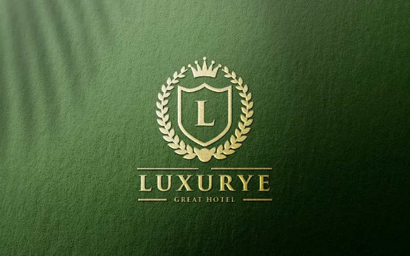 Classic Gold Monogram Letter L Wreath Logo Template