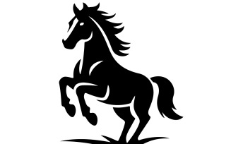 Cool modern style jumping horse logo