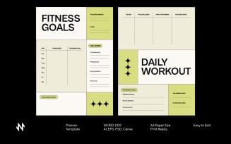 Elegant Workout Planner Template