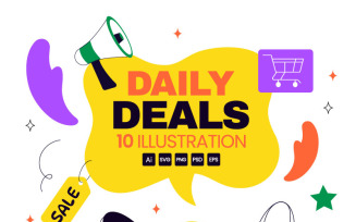10 Daily Deals of The Day Illustration