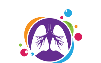 Lungs Colorful Logo Template