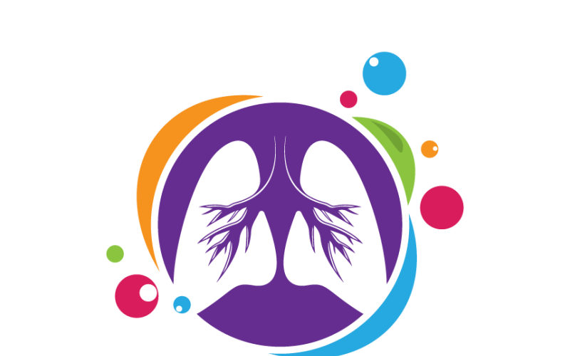 Lungs Colorful Logo Template
