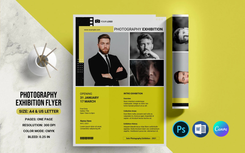 Minimal Photography Exhibition Flyer Corporate Identity