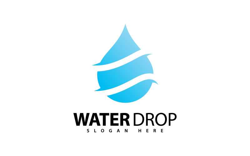 Water drop logo vector icon and symbol design V0 Logo Template