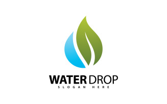 Water drop logo vector icon and symbol design V11