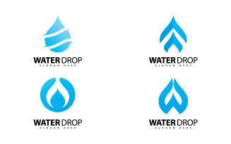 Water drop logo vector icon and symbol design V13