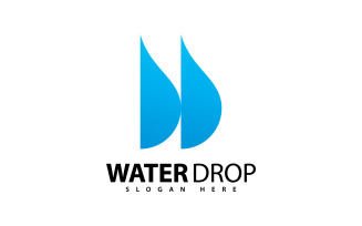 Water drop logo vector icon and symbol design V1