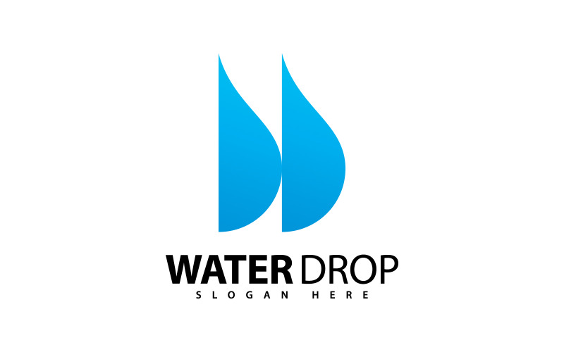 Water drop logo vector icon and symbol design V1 Logo Template