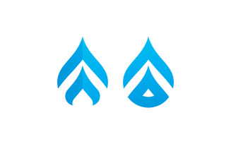 Water drop logo vector icon and symbol design V3
