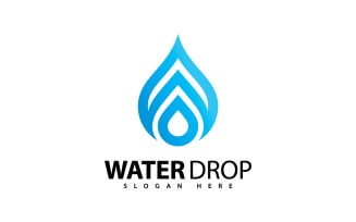 Water drop logo vector icon and symbol design V4