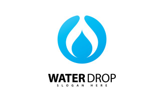 Water drop logo vector icon and symbol design V5
