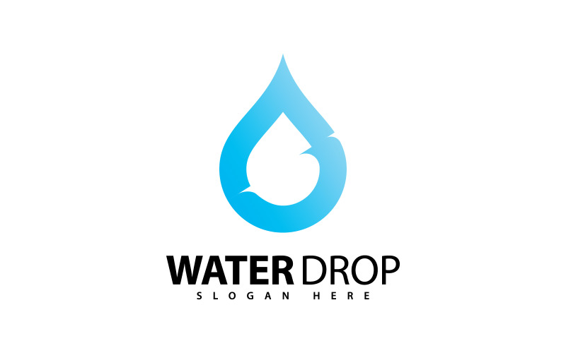 Water drop logo vector icon and symbol design V7 Logo Template