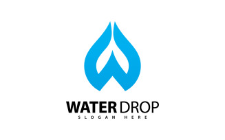 Water drop logo vector icon and symbol design V8