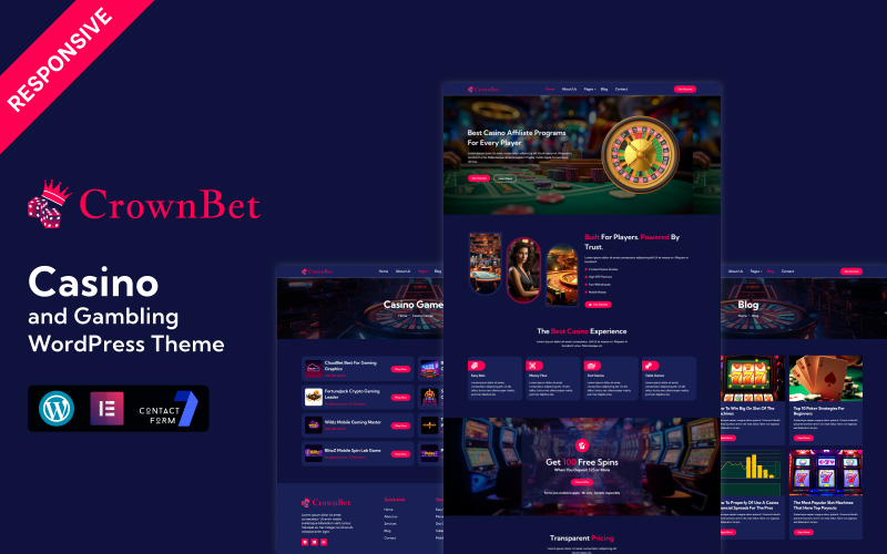 CrownBet - Casino and Gambling WordPress Theme