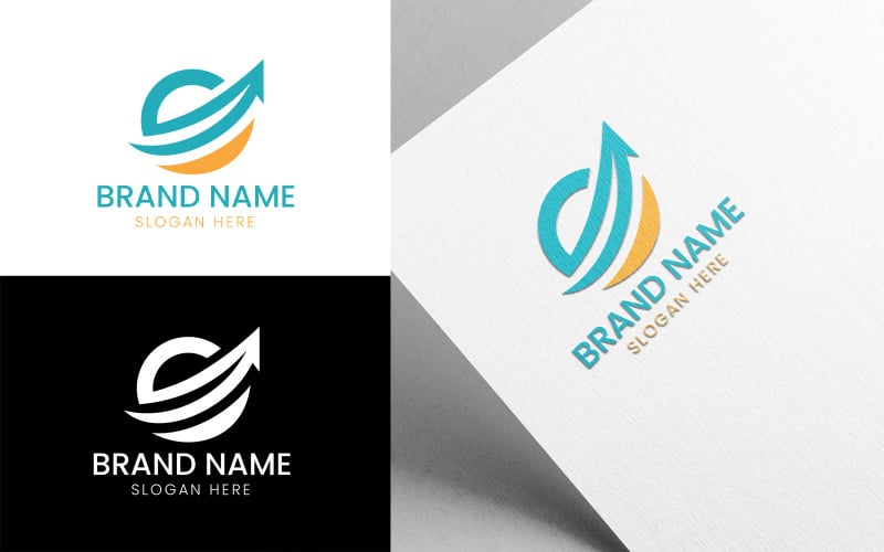 Free Letter O arrow financial or aviation logo-1008 Logo Template