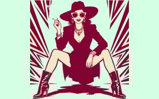 Halloween Fashion Girls Illustration for Party Invitations and Merch Design