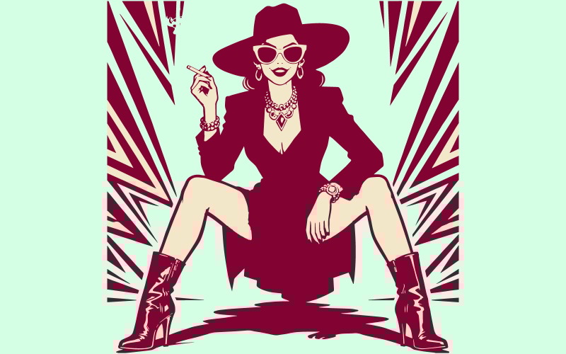 Halloween Fashion Girls Illustration for Party Invitations and Merch Design