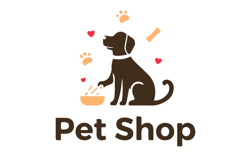 Happy Tail Animal Shop logo design Logo Template
