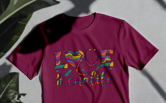 Love CNA Life Shirt Design | CNA Heart PNG | Nurse Assistant shirts Digital Download