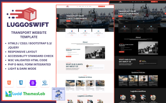 LuggoSwift – Logistics, Transport and Warehouse HTML Template with PHP Integration