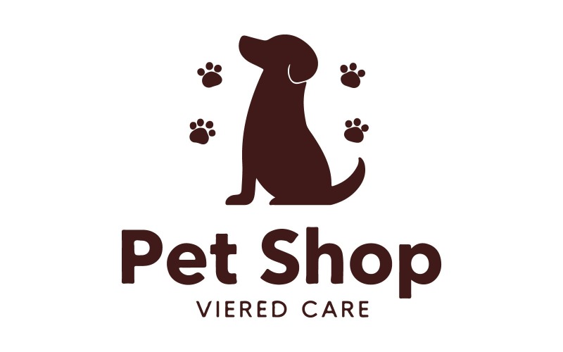 Pet Shop Branding Logo for Grooming and Adoption Logo Template