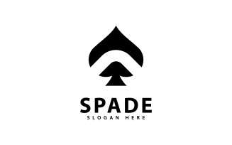 Ace of Spade Logo Design Vector Icon V0