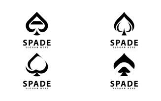 Ace of Spade Logo Design Vector Icon V13