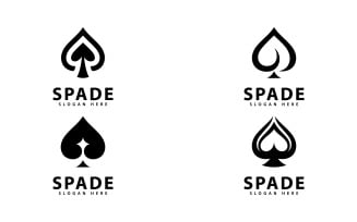 Ace of Spade Logo Design Vector Icon V15