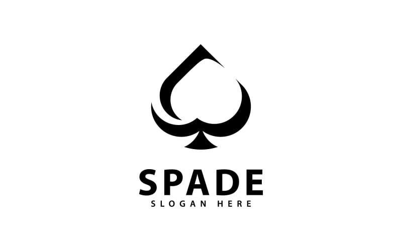 Ace of Spade Logo Design Vector Icon V1 Logo Template