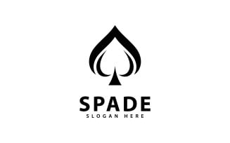 Ace of Spade Logo Design Vector Icon V3