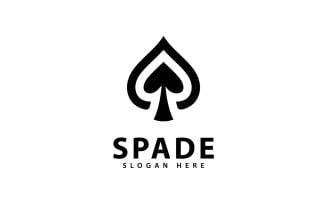 Ace of Spade Logo Design Vector Icon V4
