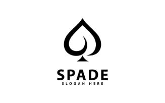 Ace of Spade Logo Design Vector Icon V5