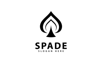 Ace of Spade Logo Design Vector Icon V9