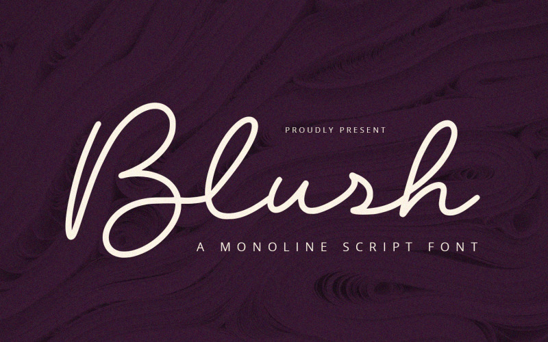 Blush - Monoline Script Font