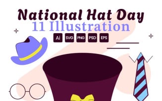 11 National Hat Day Illustration