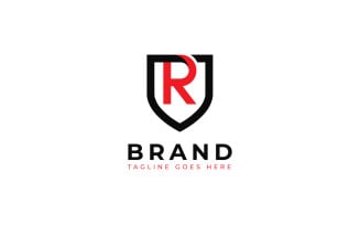 Letter R Shield Logo Design Template