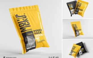 Zipper Pouch Packaging Mockup Sets