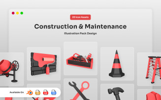 Industrial Machinery 3D Icon Pack