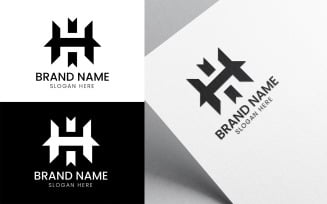 Letter H Home logo design-1018