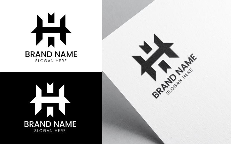 Letter H Home logo design-1018 Logo Template