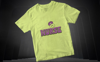 Nurse With Emoji Shirt Design | Cute Nurse PNG for Sublimation & Cricut