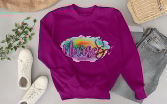 Nurse With Stethoscope Shirt Design | Nurse PNG for Sublimation & Cricut